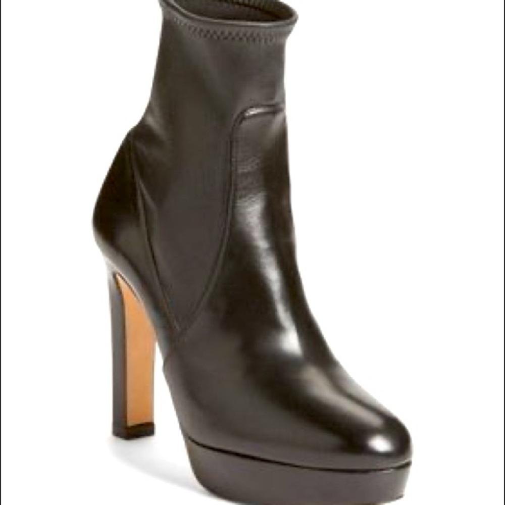 L.K Benneth London Alana Black Boots Leather Size 39 1/2 Brand New No Box